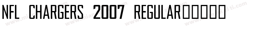 NFL Chargers 2007 Regular字体转换